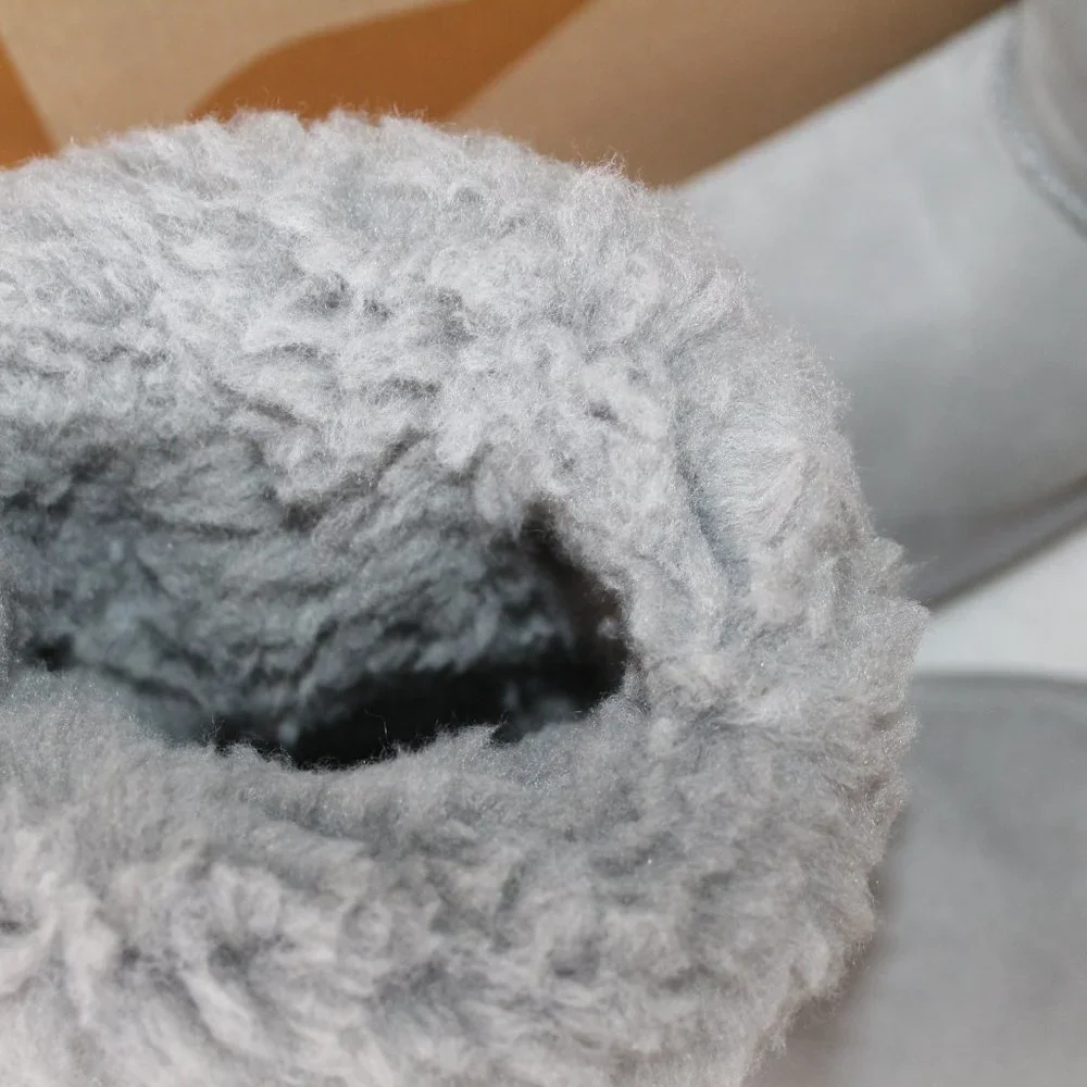 UGG KOOLABURRA‎ GIRL'S TALL FUR SUEDE BOOTS GRAY
